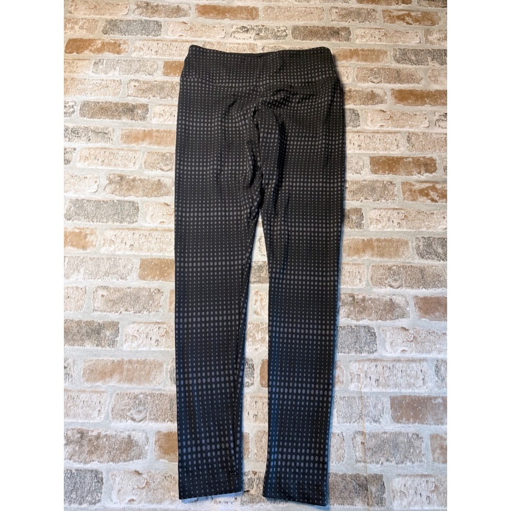 Marika Tek Womens Small Black Gray Dot Print Athletic Yoga Leggings Coolmax‎ S